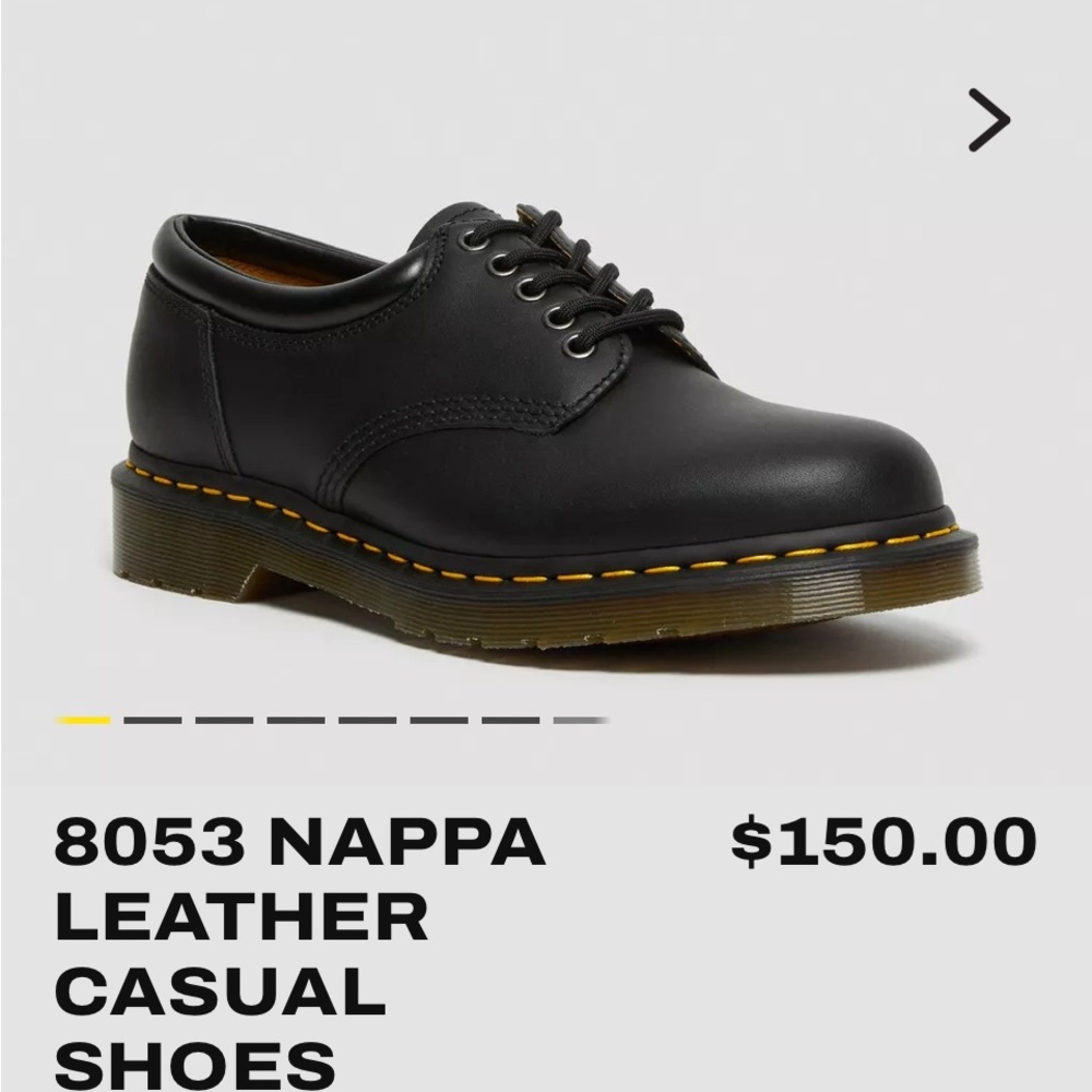 DR. MARTEN 8053 NAPPA LEATHER CASUAL SHOES | BLACK | WOMENS 6 OR MENS 5 - Picture 8 of 9